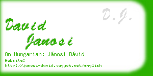 david janosi business card